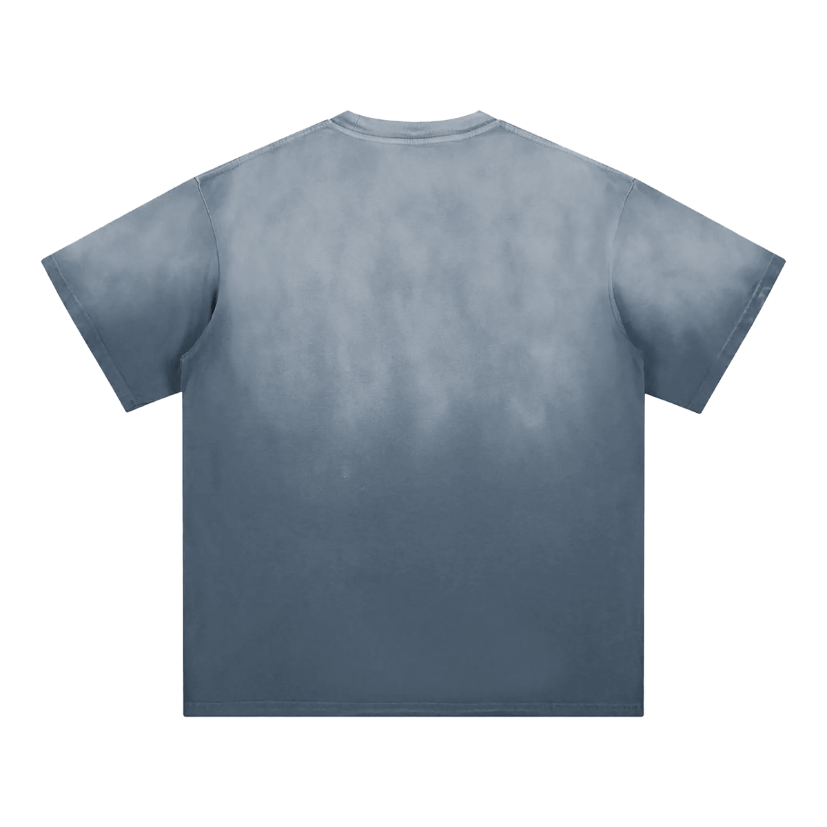 Unisex Sunfade Edge Gradient T-Shirt in gray blue, alternate angle