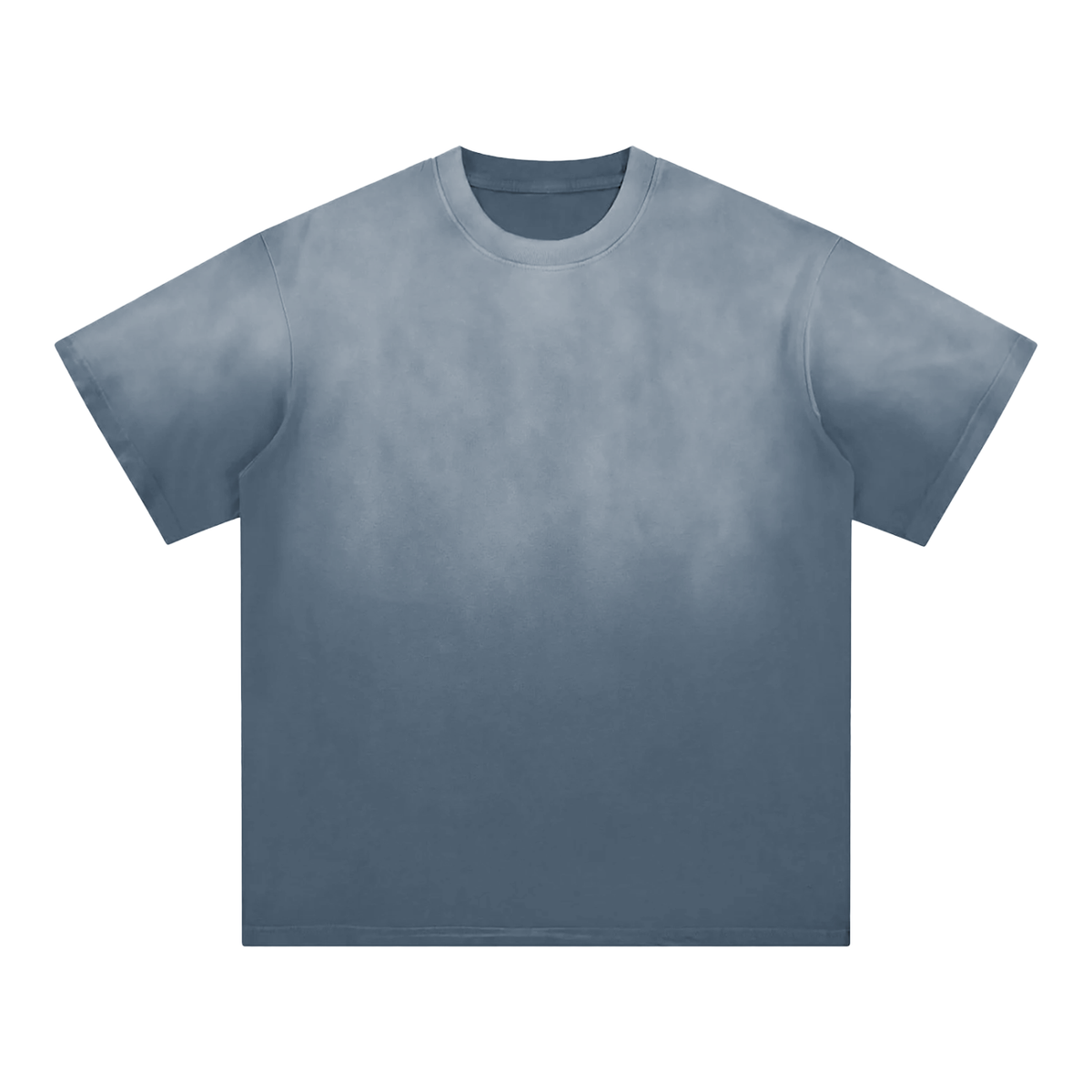 Unisex Sunfade Edge Gradient T-Shirt in gray blue