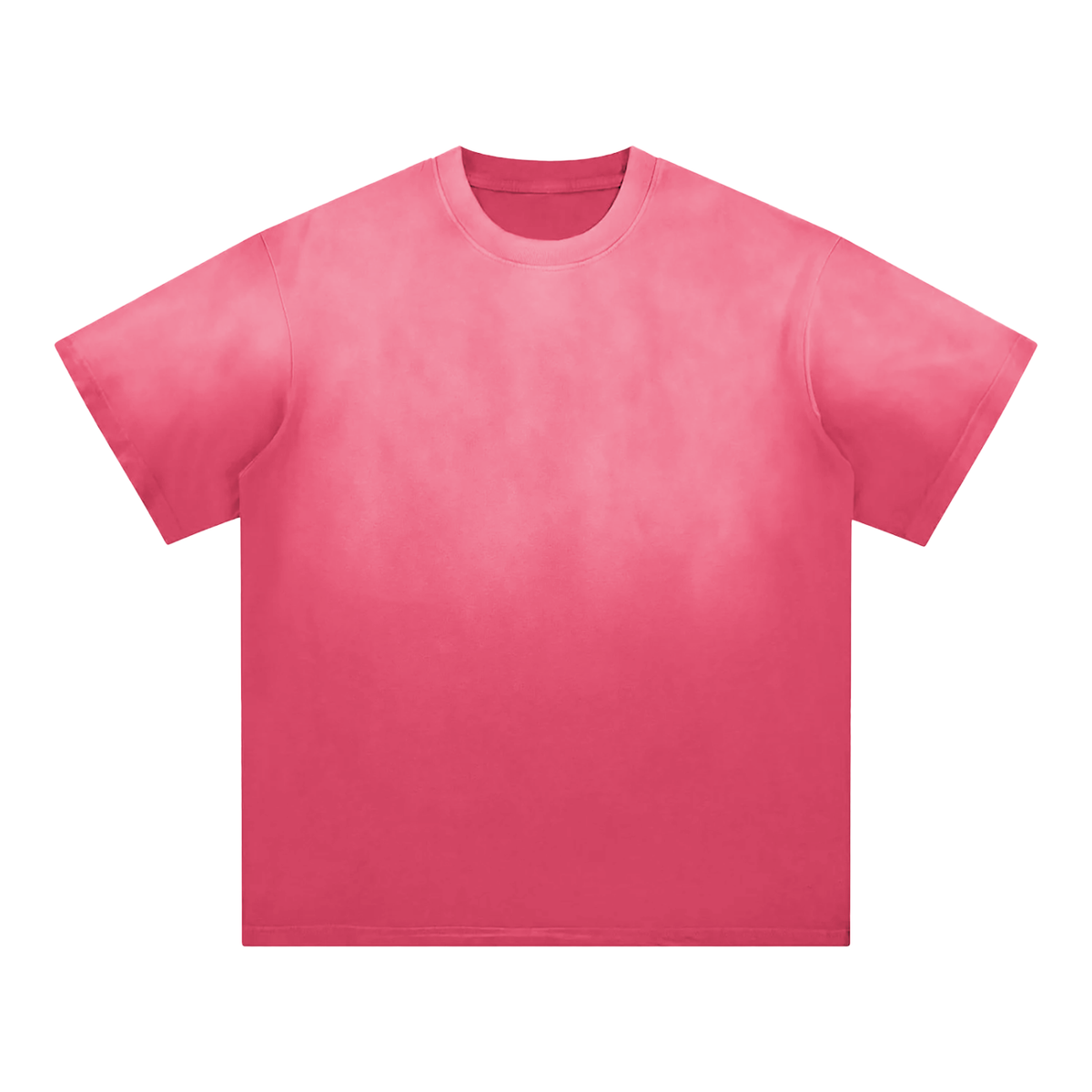 Unisex Sunfade Edge Gradient T-Shirt in rose pink