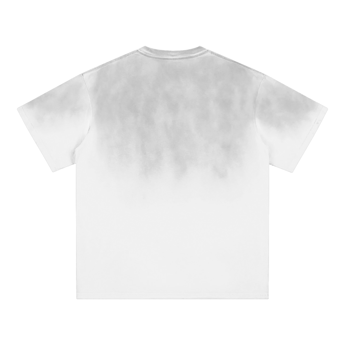 Unisex Sunfade Edge Gradient T-Shirt in white, alternate angle