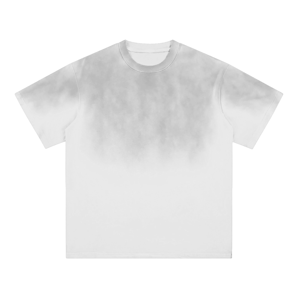 Unisex Sunfade Edge Gradient T-Shirt in white