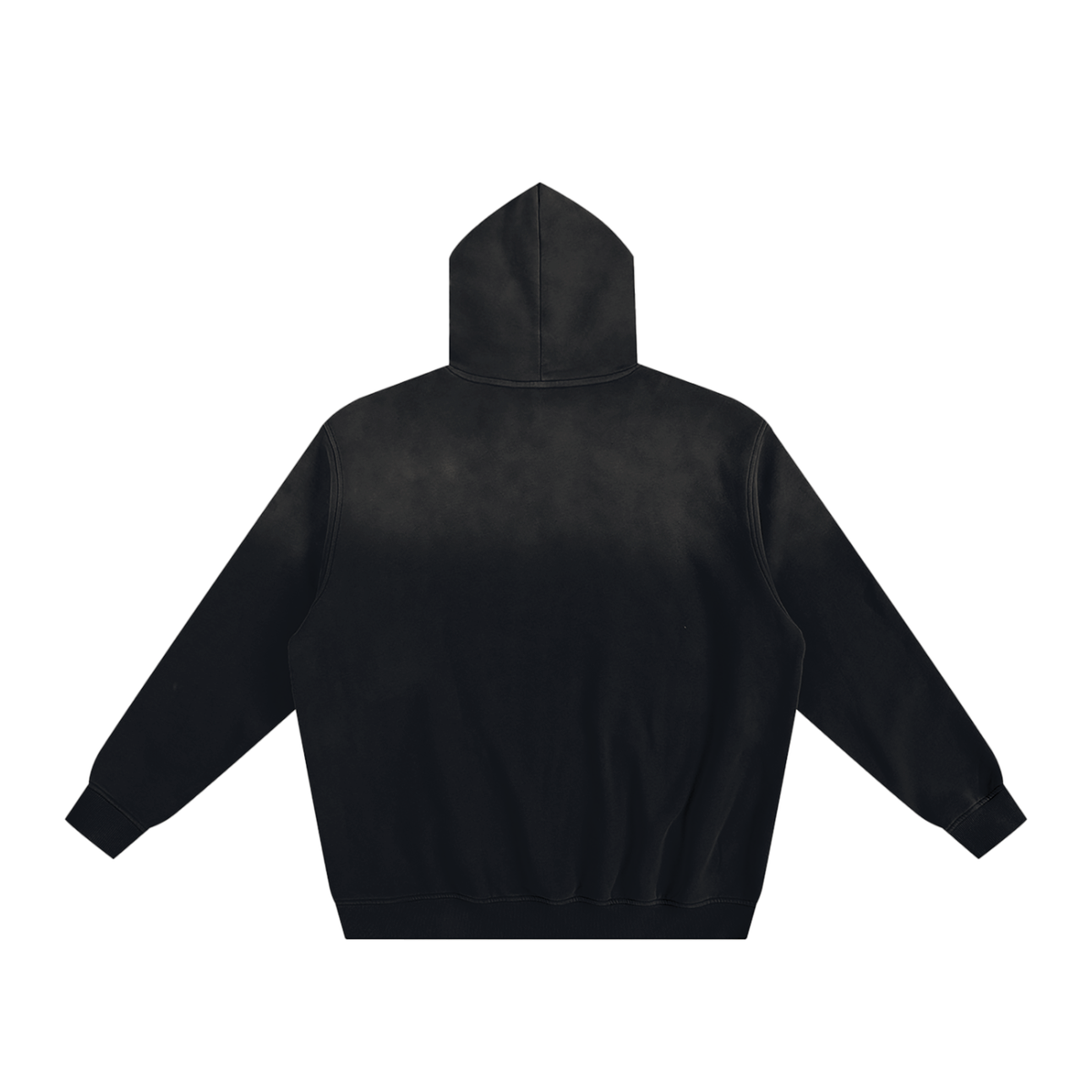 Unisex Sunfade Fleeced Hoodie in black, alternate angle