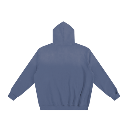 Unisex Sunfade Fleeced Hoodie in denim blue, alternate angle