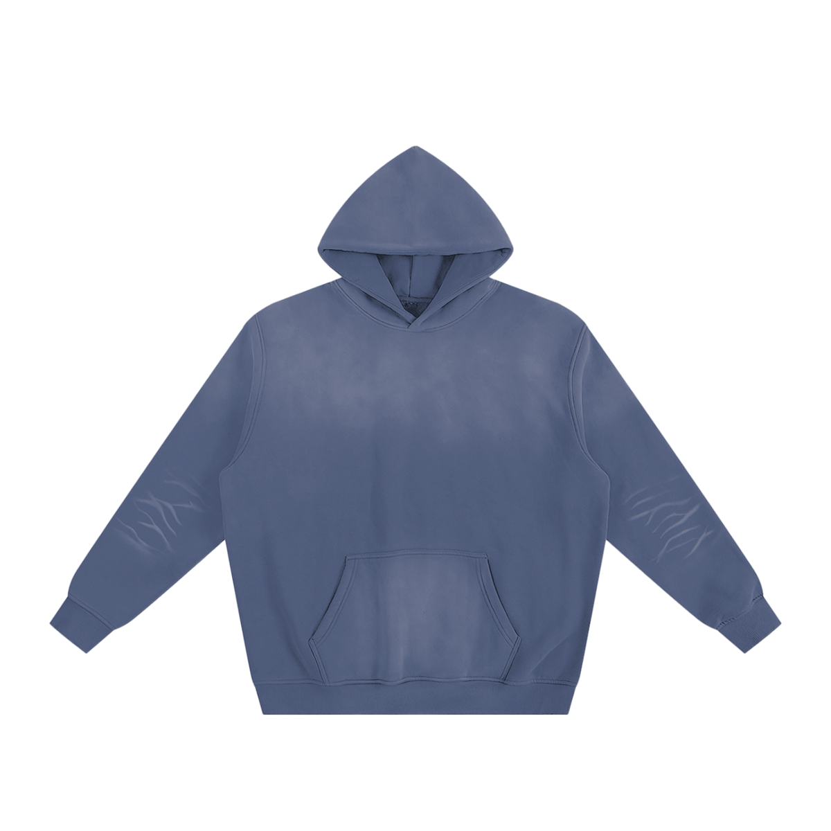 Unisex Sunfade Fleeced Hoodie in denim blue