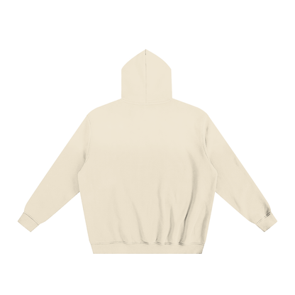 Unisex Sunfade Fleeced Hoodie in gray camel, alternate angle