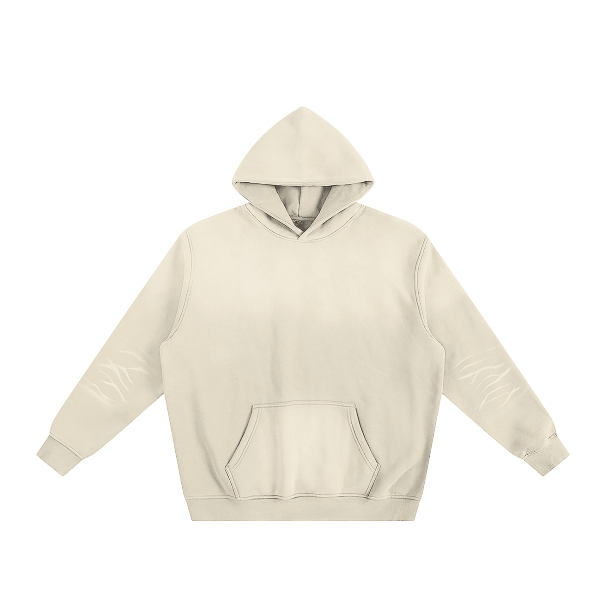 Unisex Sunfade Fleeced Hoodie in gray camel