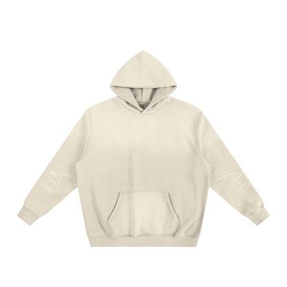 Unisex Sunfade Fleeced Hoodie in gray camel