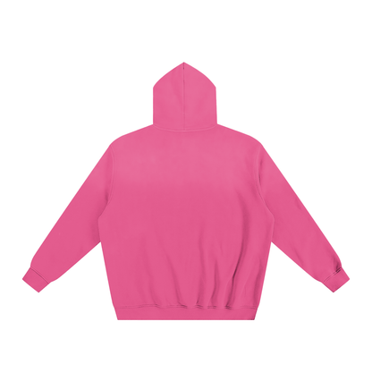 Unisex Sunfade Fleeced Hoodie in rose pink, alternate angle
