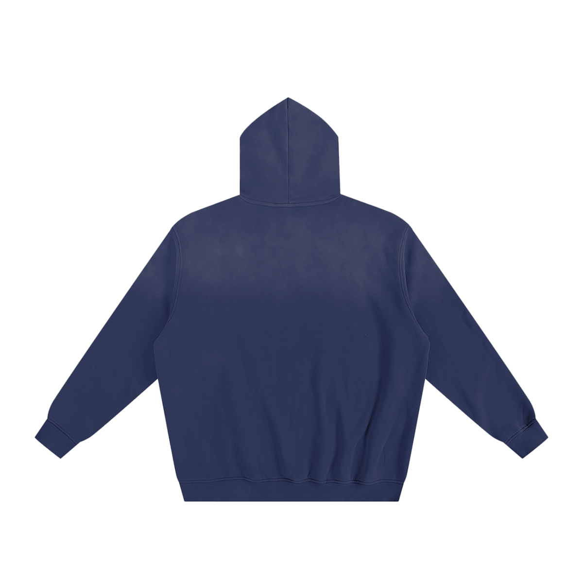 Unisex Sunfade Fleeced Hoodie in royal blue, alternate angle