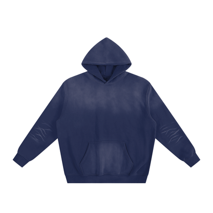 Unisex Sunfade Fleeced Hoodie in royal blue