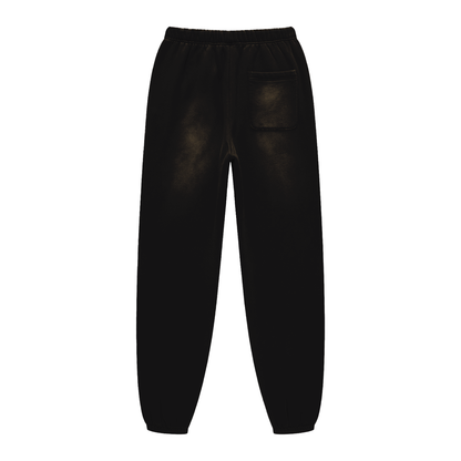 Unisex Sunfade Fleeced Sweatpants in black, alternate angle