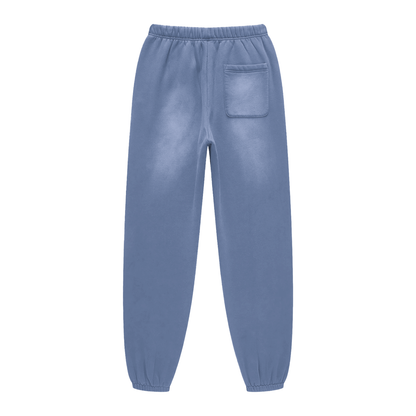 Unisex Sunfade Fleeced Sweatpants in denim blue, alternate angle