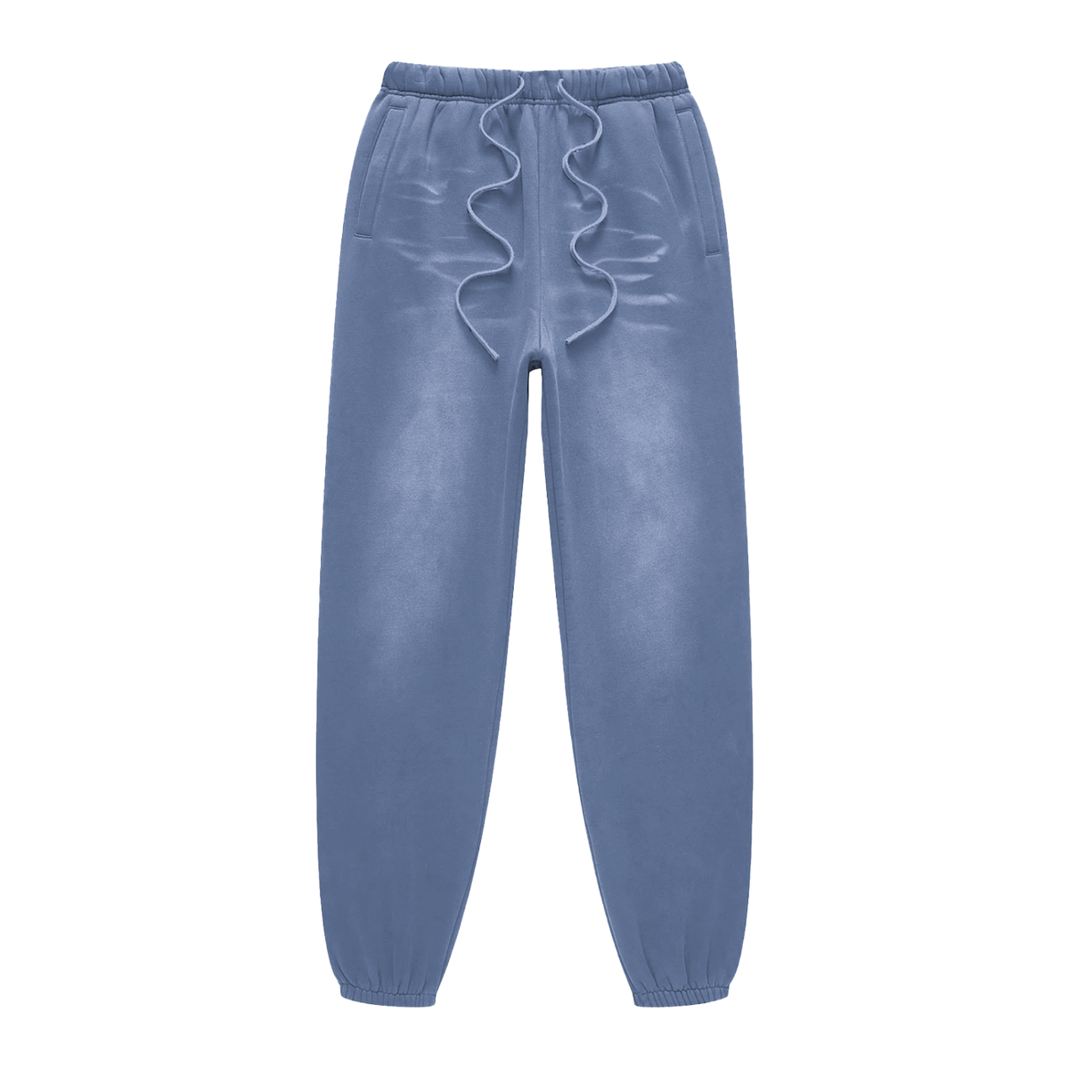 Unisex Sunfade Fleeced Sweatpants in denim blue