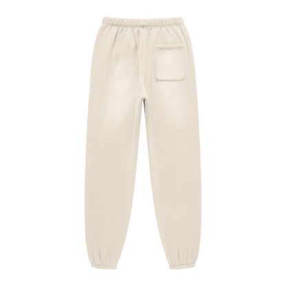 Unisex Sunfade Fleeced Sweatpants in gray camel, alternate angle