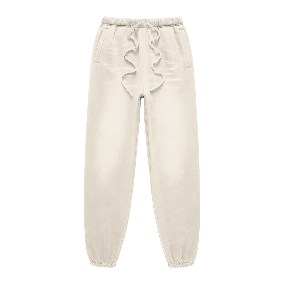 Unisex Sunfade Fleeced Sweatpants in gray camel
