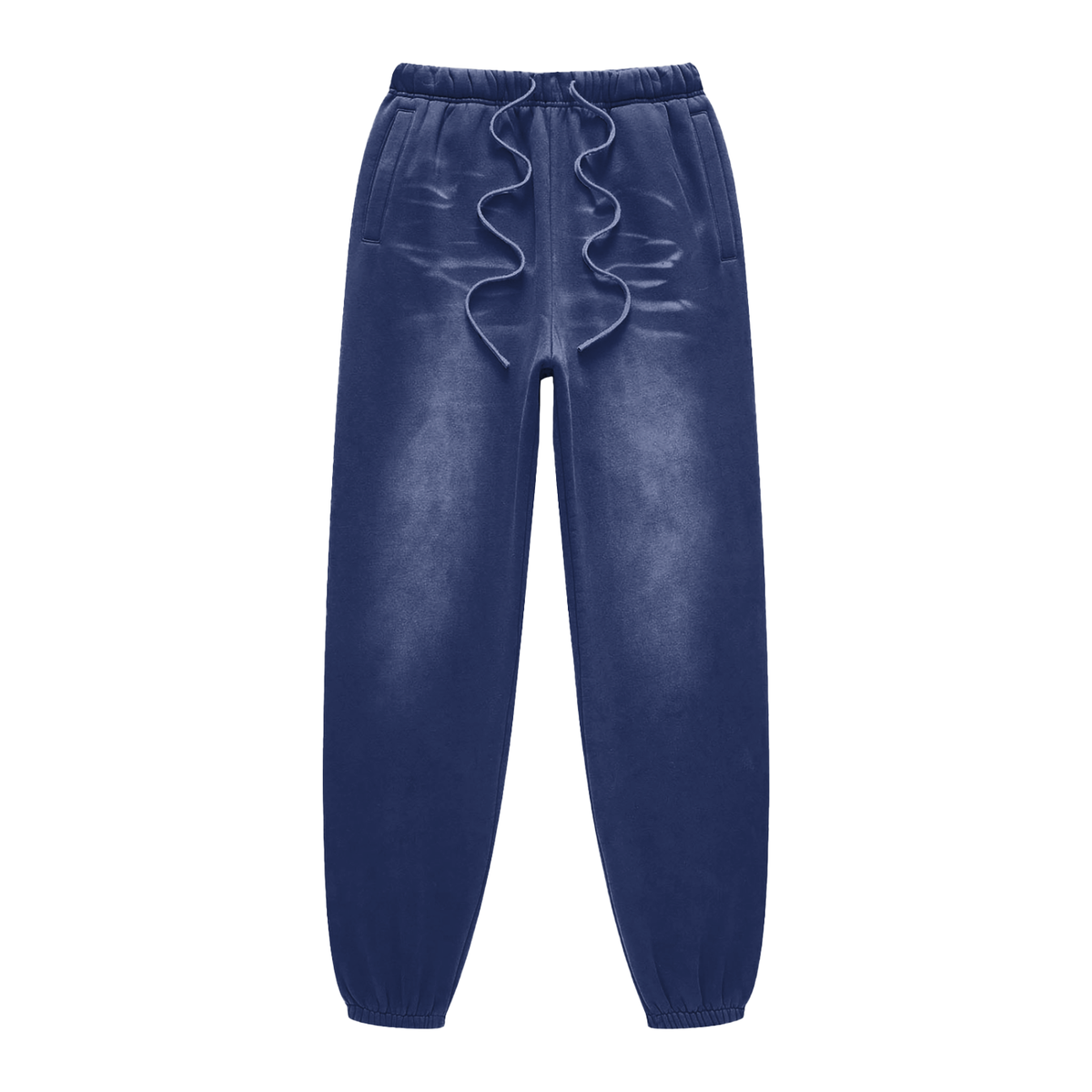 Unisex Sunfade Fleeced Sweatpants in royal blue