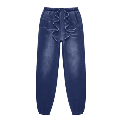 Unisex Sunfade Fleeced Sweatpants in royal blue