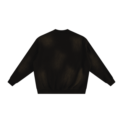 Unisex Sunfade Fleeced Sweatshirt in black, alternate angle