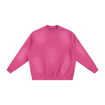 Unisex Sunfade Fleeced Sweatshirt in rose pink