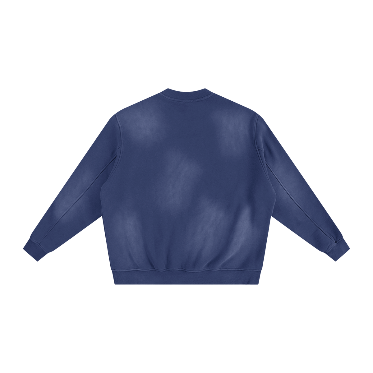 Unisex Sunfade Fleeced Sweatshirt in royal blue, alternate angle