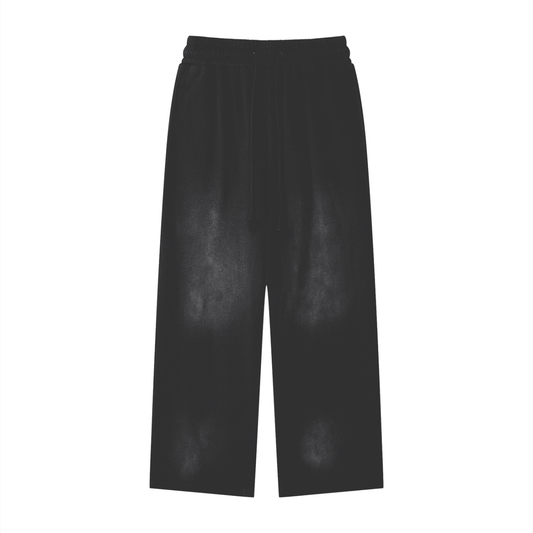 Unisex Sunfade Loose Fit Cotton Sweatpants in black