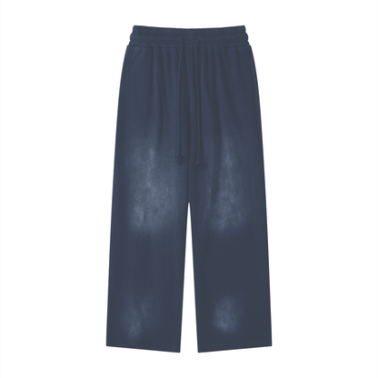 Unisex Sunfade Loose Fit Cotton Sweatpants in gray blue