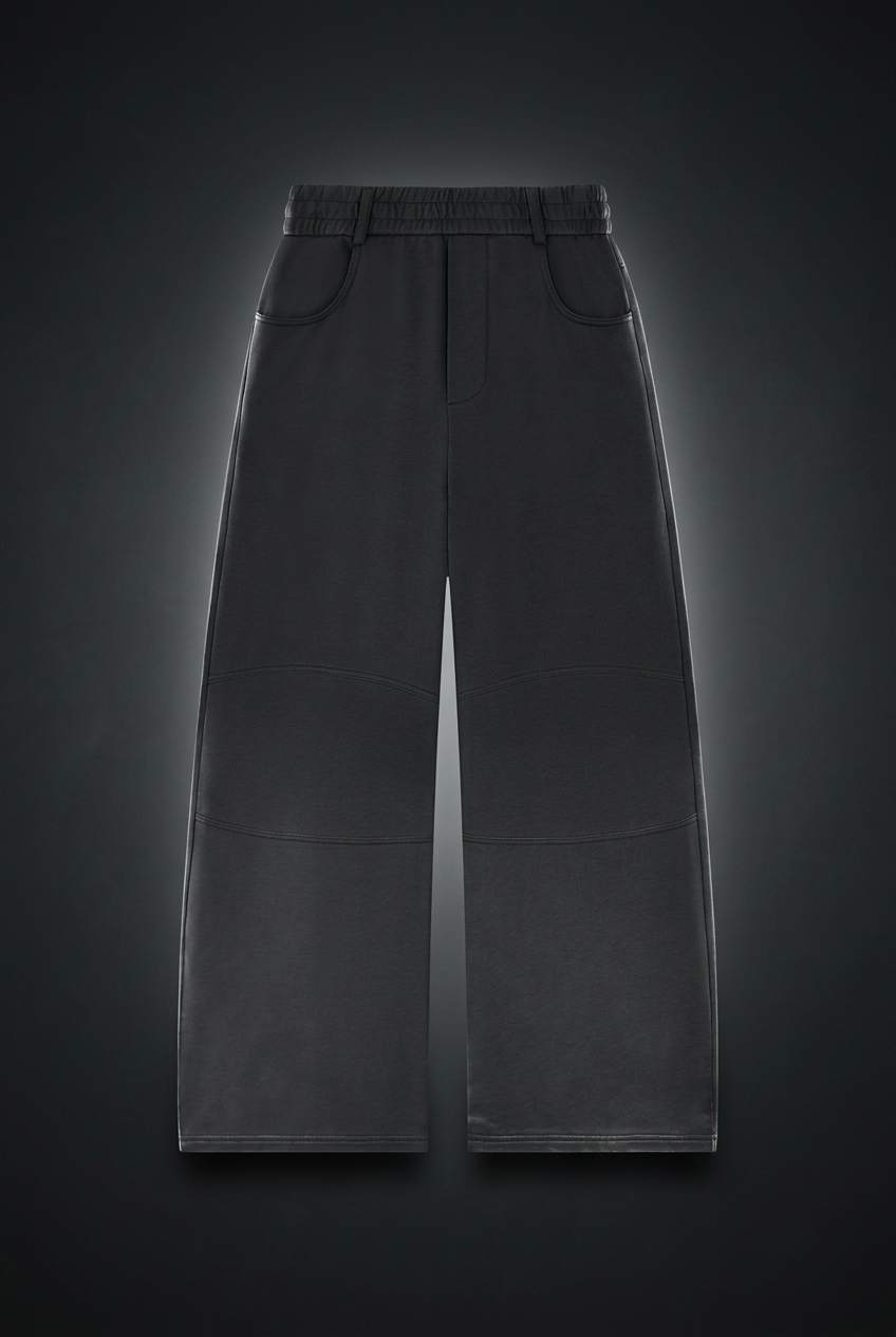Unisex Sunfade Paneled Barrel Leg Sweatpants, view 1