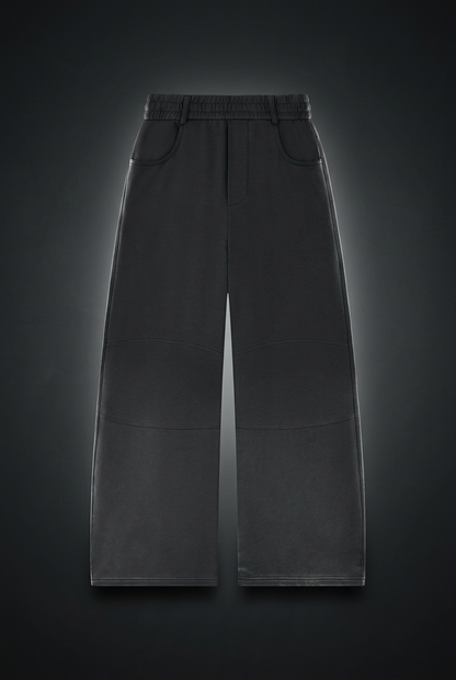 Unisex Sunfade Paneled Barrel Leg Sweatpants, view 1