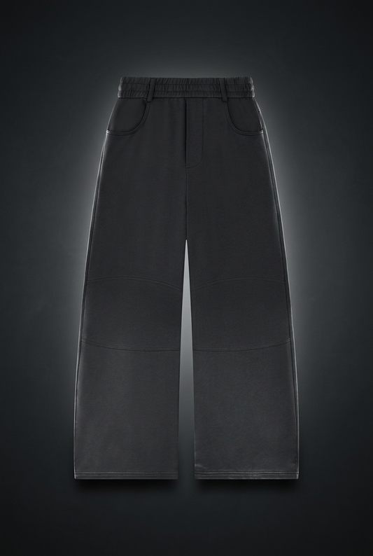 Unisex Sunfade Paneled Barrel Leg Sweatpants, view 1