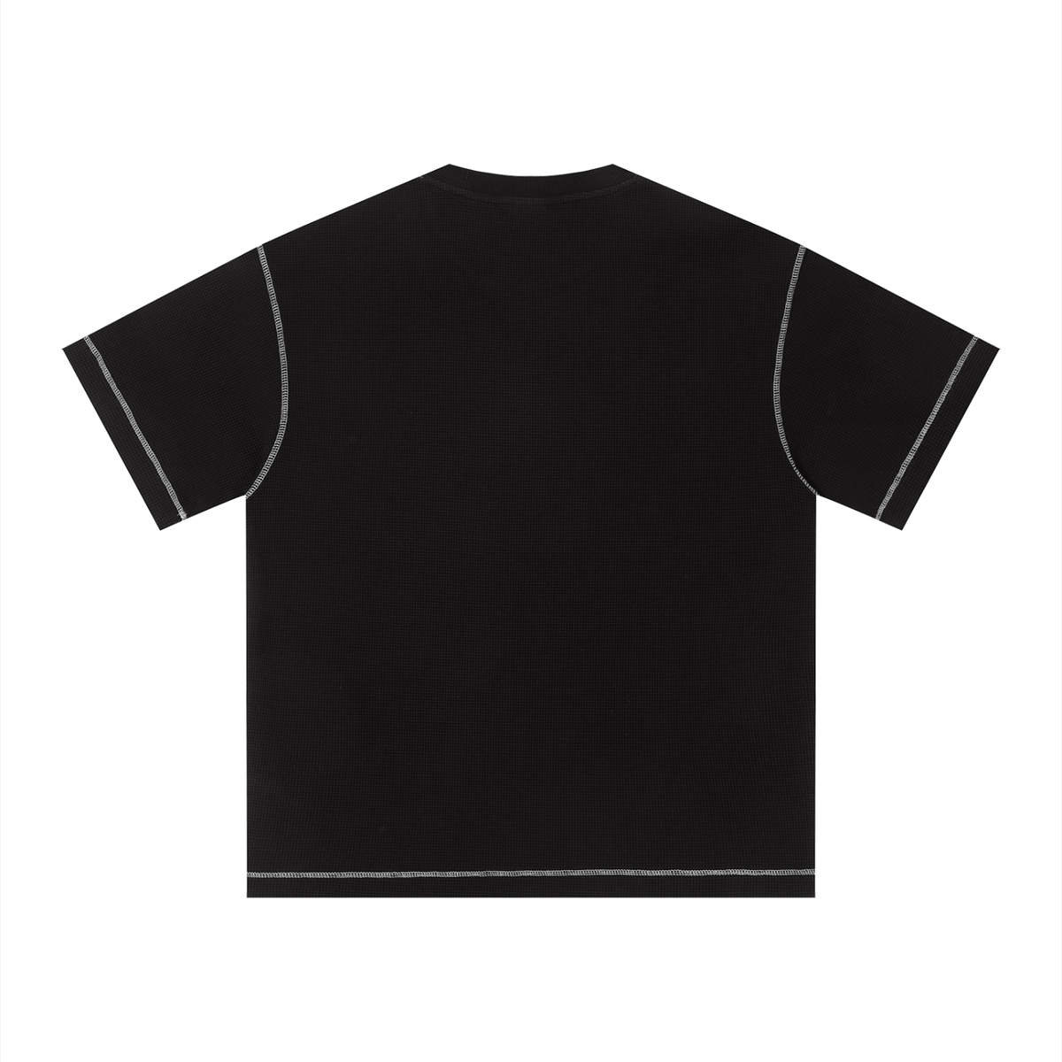Unisex Sunfade Washed Boxy T-Shirt in black, alternate angle