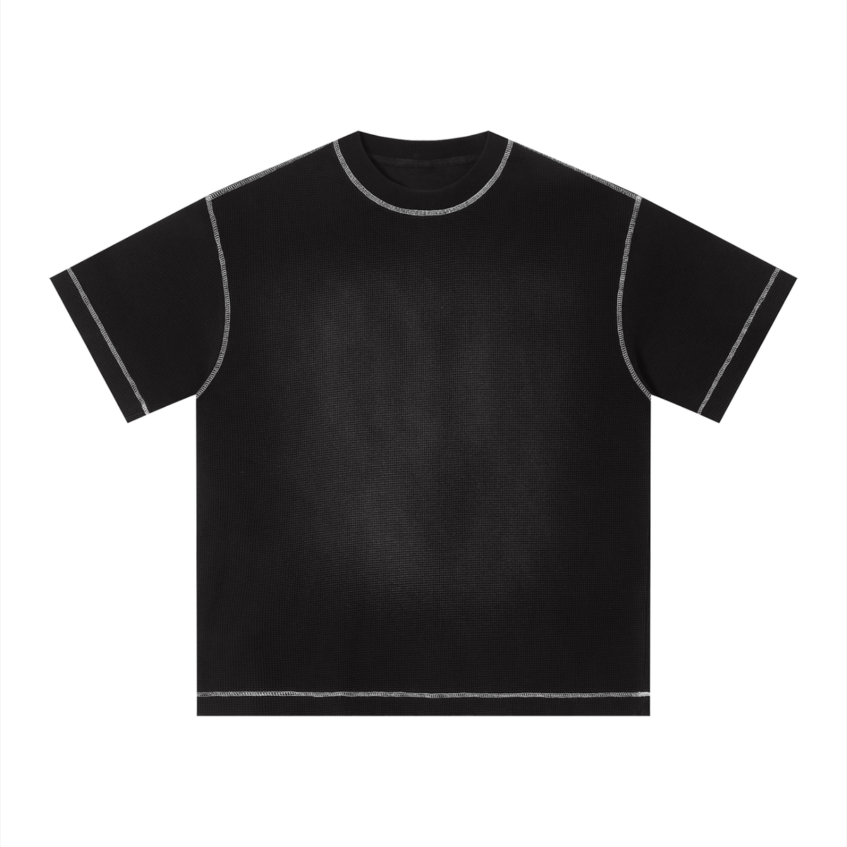 Unisex Sunfade Washed Boxy T-Shirt in black