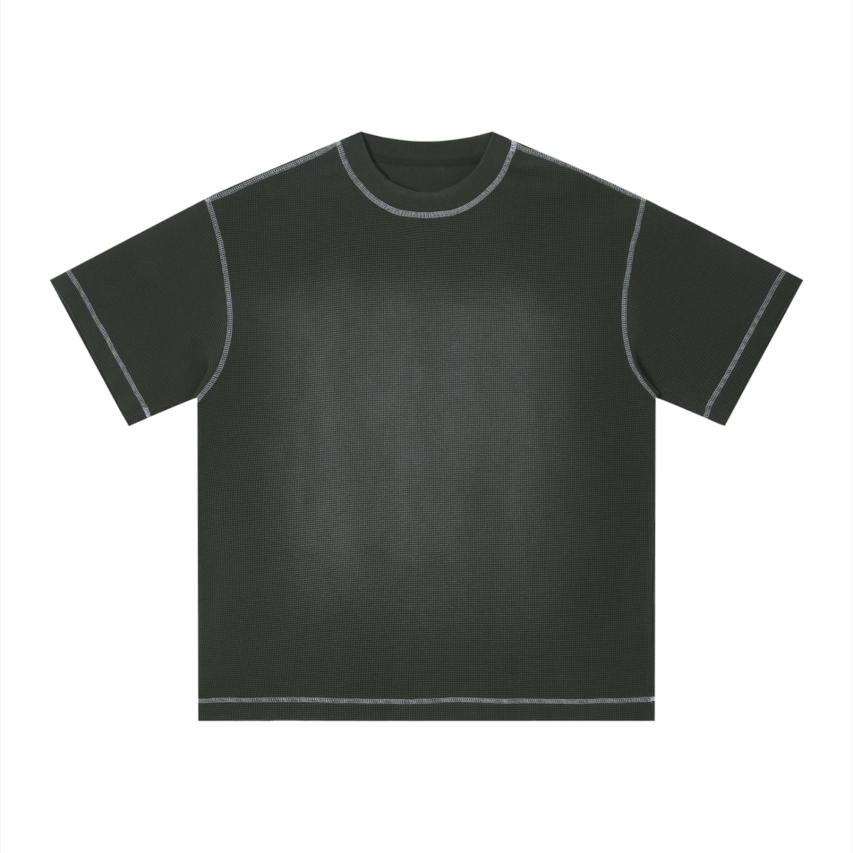 Unisex Sunfade Washed Boxy T-Shirt in gray green