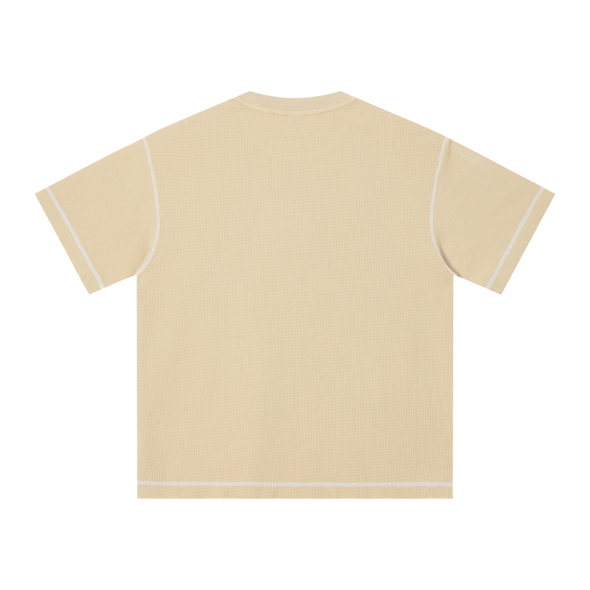 Unisex Sunfade Washed Boxy T-Shirt in khaki, alternate angle