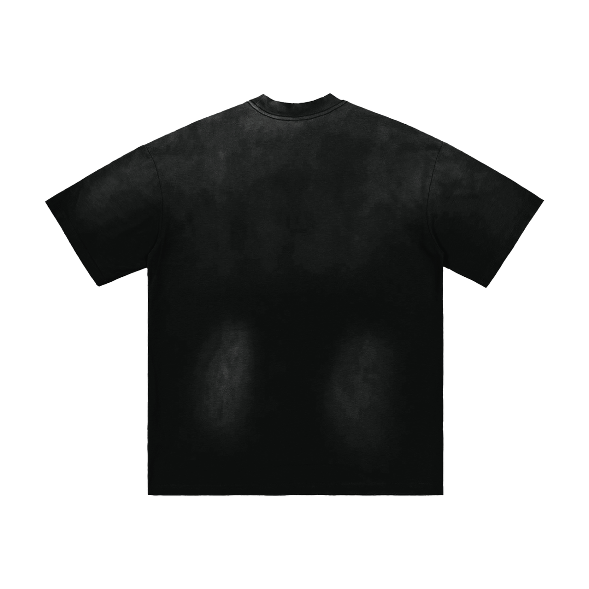 Unisex Sunfade Washed Drop Shoulder T-Shirt in black, alternate angle