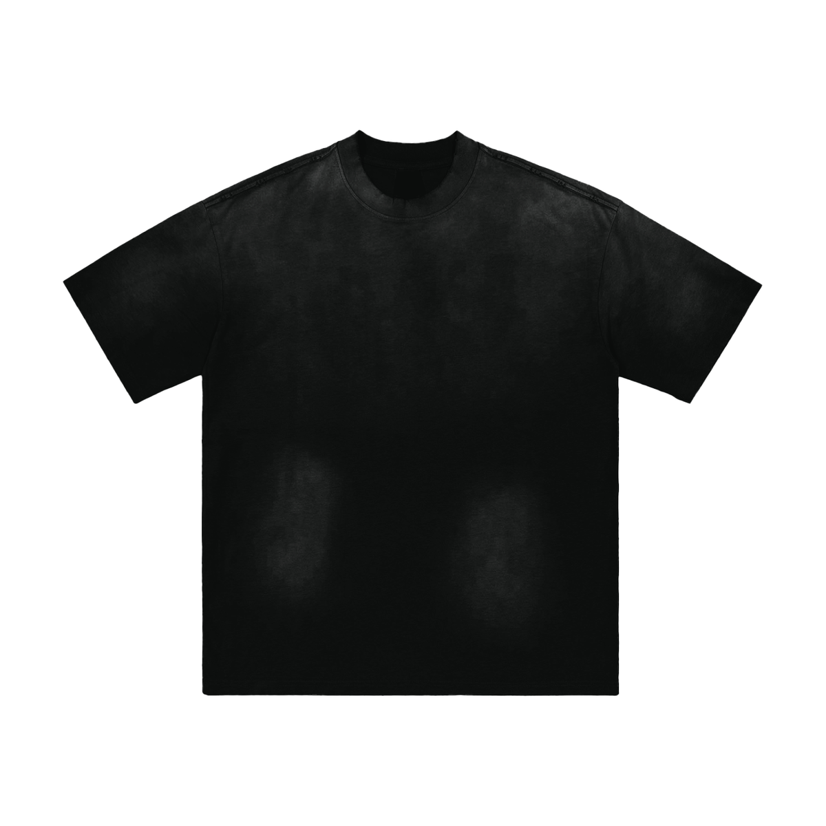 Unisex Sunfade Washed Drop Shoulder T-Shirt in black