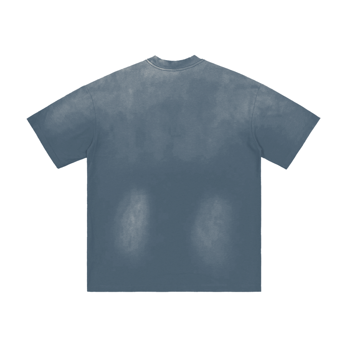 Unisex Sunfade Washed Drop Shoulder T-Shirt in blue, alternate angle
