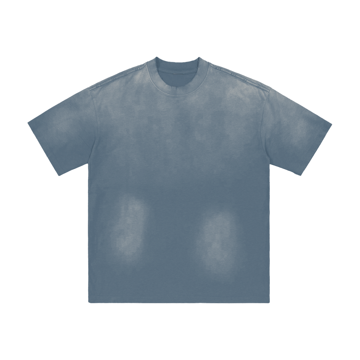 Unisex Sunfade Washed Drop Shoulder T-Shirt in blue