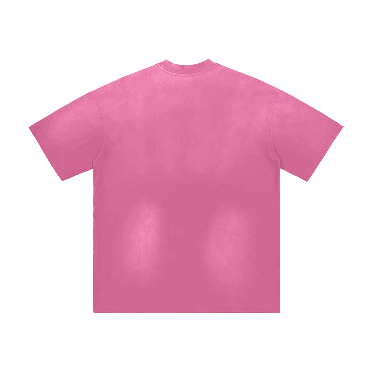 Unisex Sunfade Washed Drop Shoulder T-Shirt in pink, alternate angle