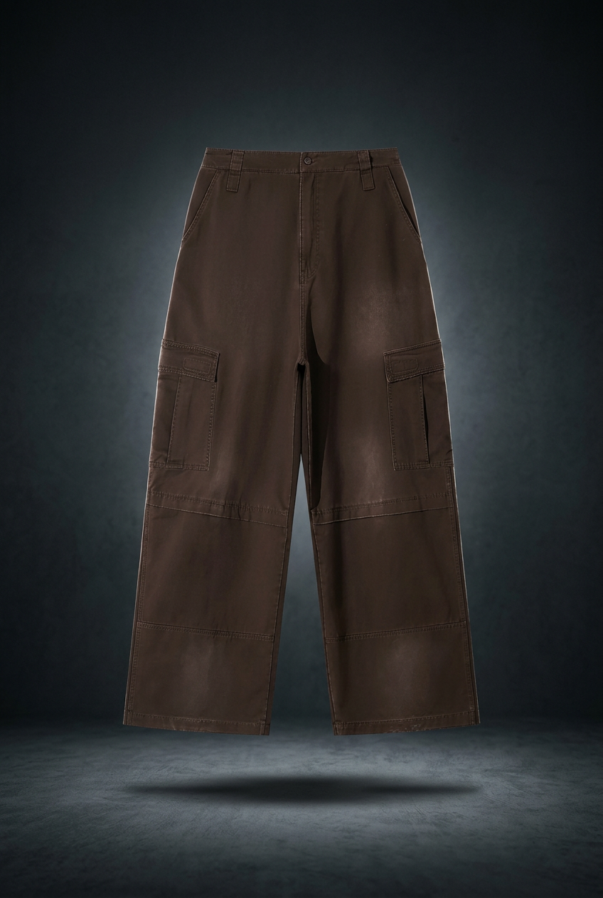 Unisex Sunfade Washed Fleece Cargo Pants