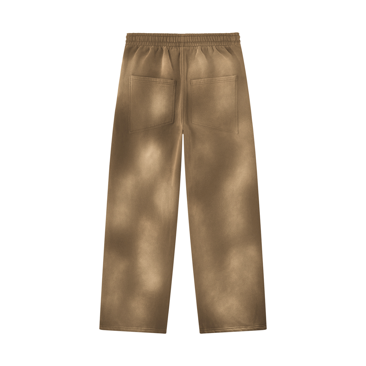 Unisex Sunfade Wide Leg Fleece Sweatpants in brown, alternate angle