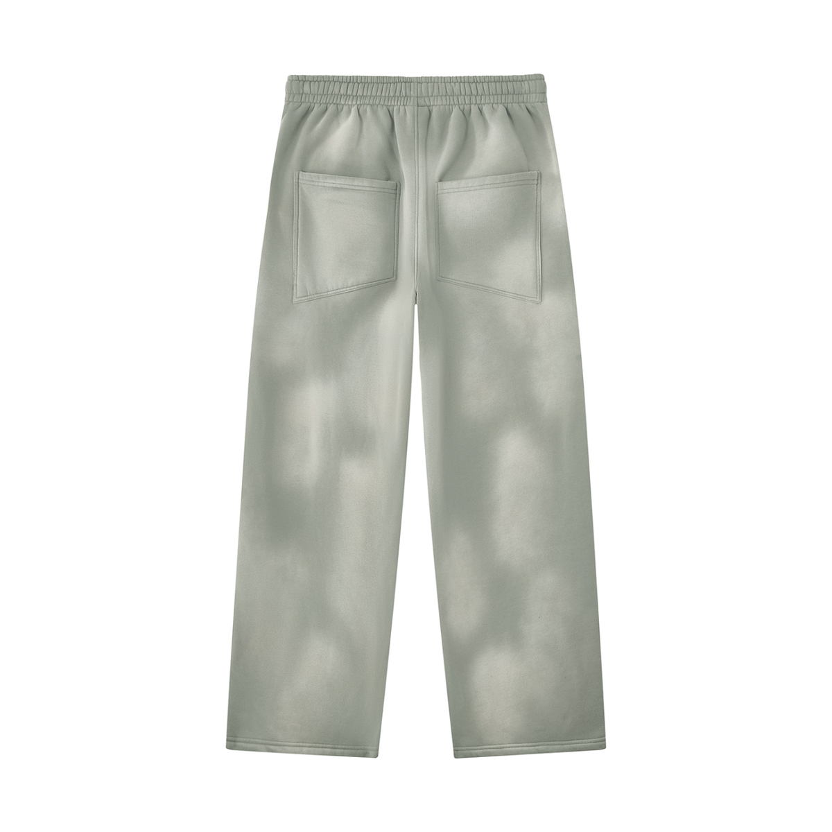 Unisex Sunfade Wide Leg Fleece Sweatpants in light gray, alternate angle