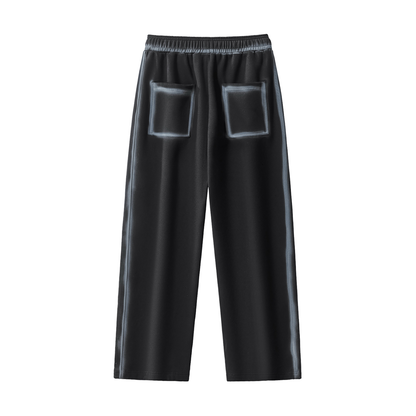 Unisex Sunfaded Edge Fleece Sweatpants in washed black, alternate angle