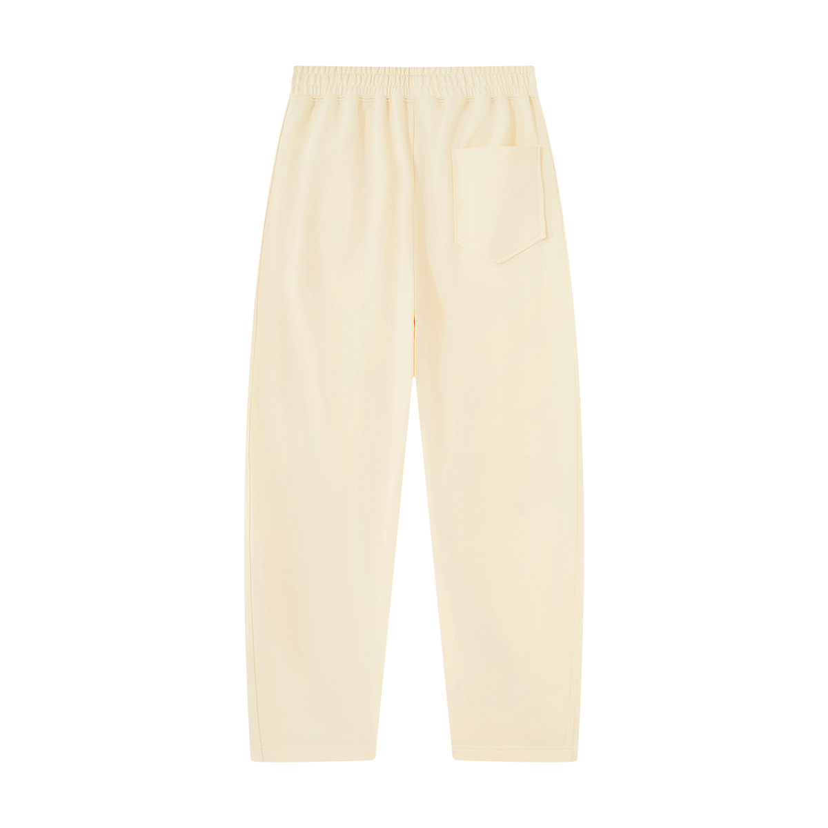 Unisex Tapered Straight Hem Sweatpants in apricot, alternate angle