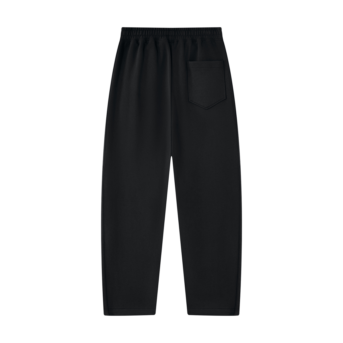 Unisex Tapered Straight Hem Sweatpants in black, alternate angle