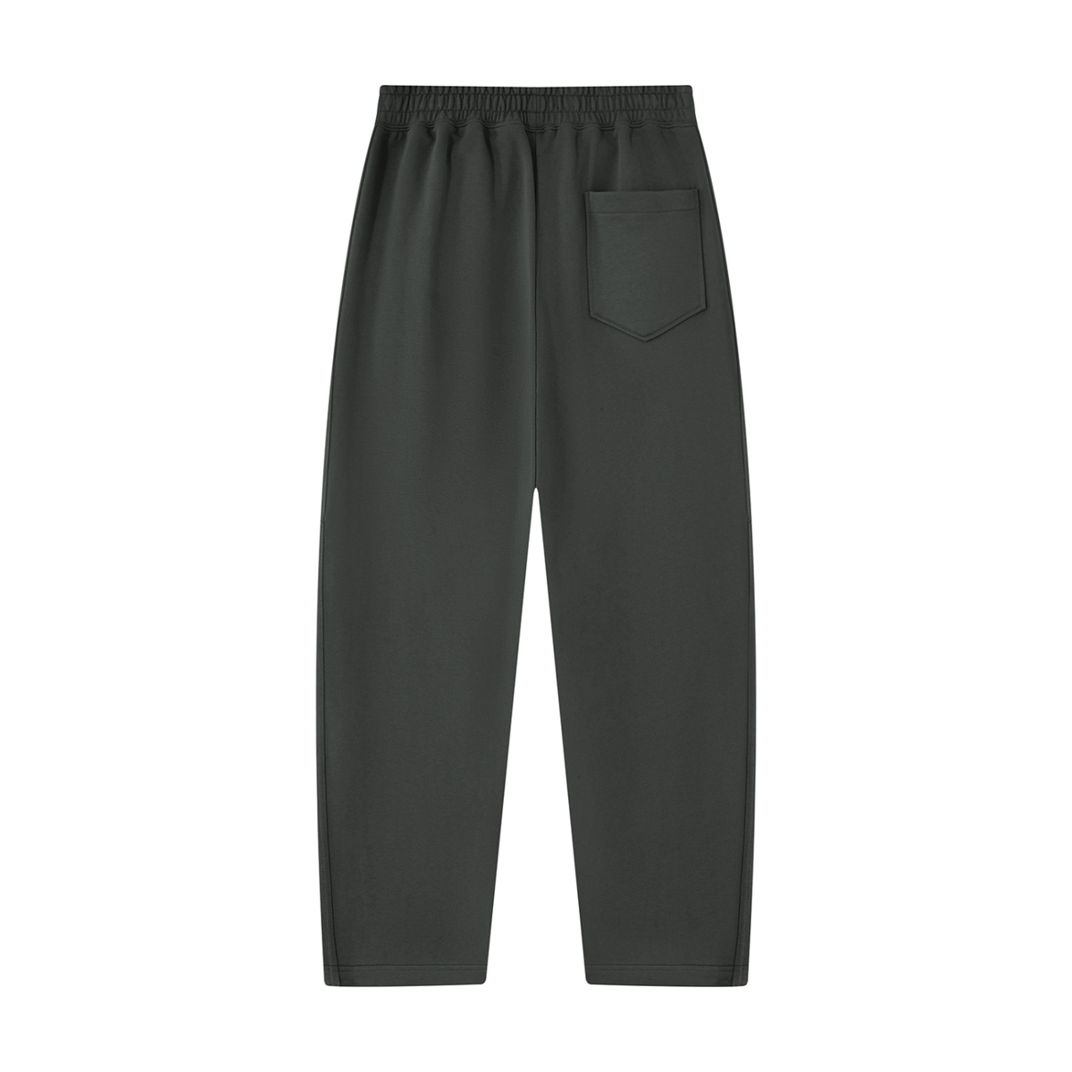 Unisex Tapered Straight Hem Sweatpants in dark gray, alternate angle