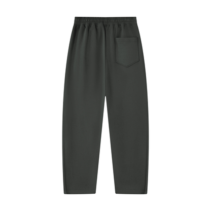 Unisex Tapered Straight Hem Sweatpants in dark gray, alternate angle