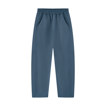 Unisex Tapered Straight Hem Sweatpants in haze blue