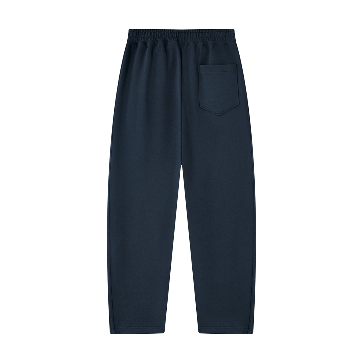 Unisex Tapered Straight Hem Sweatpants in navy blue, alternate angle