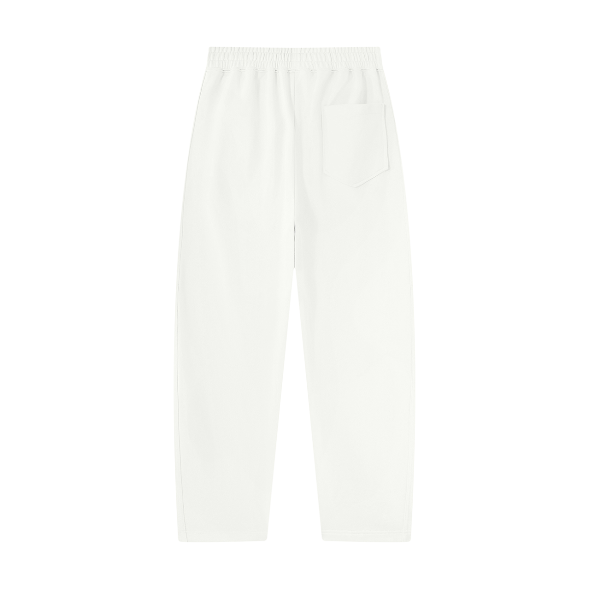 Unisex Tapered Straight Hem Sweatpants in white, alternate angle