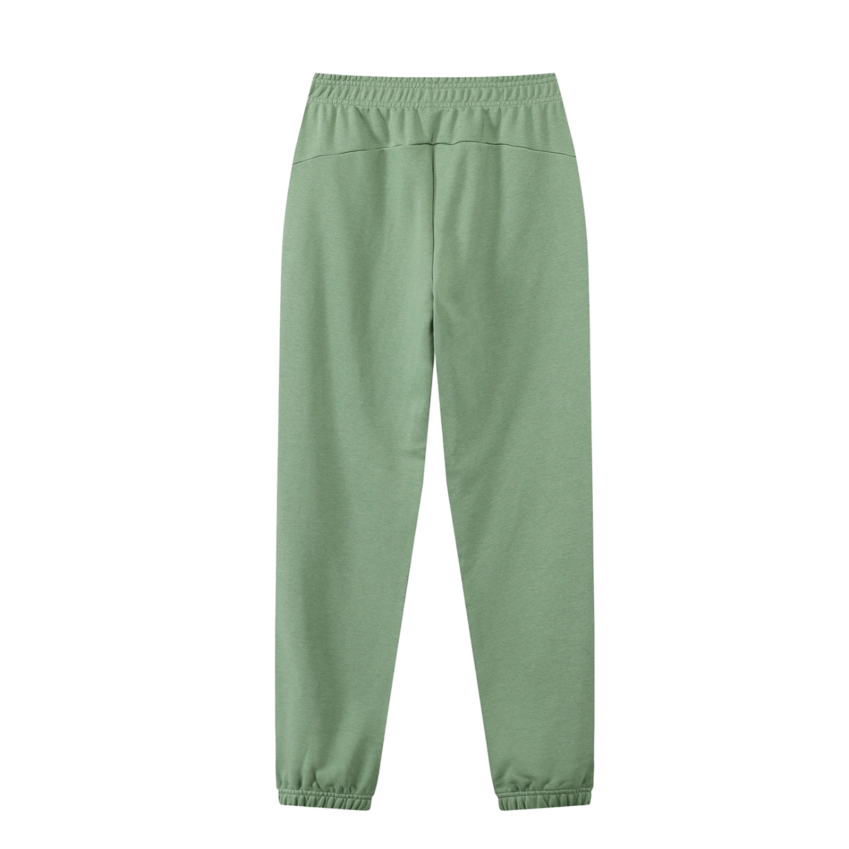 Unisex Thick Cotton Blend Jogger Sweatpants in army green, alternate angle
